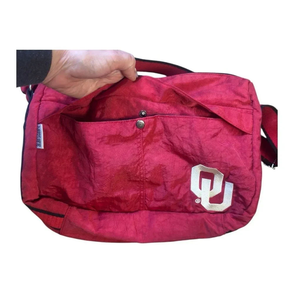 NWOT Alan Stuart University of Oklahoma Sooners Red Messenger Bag